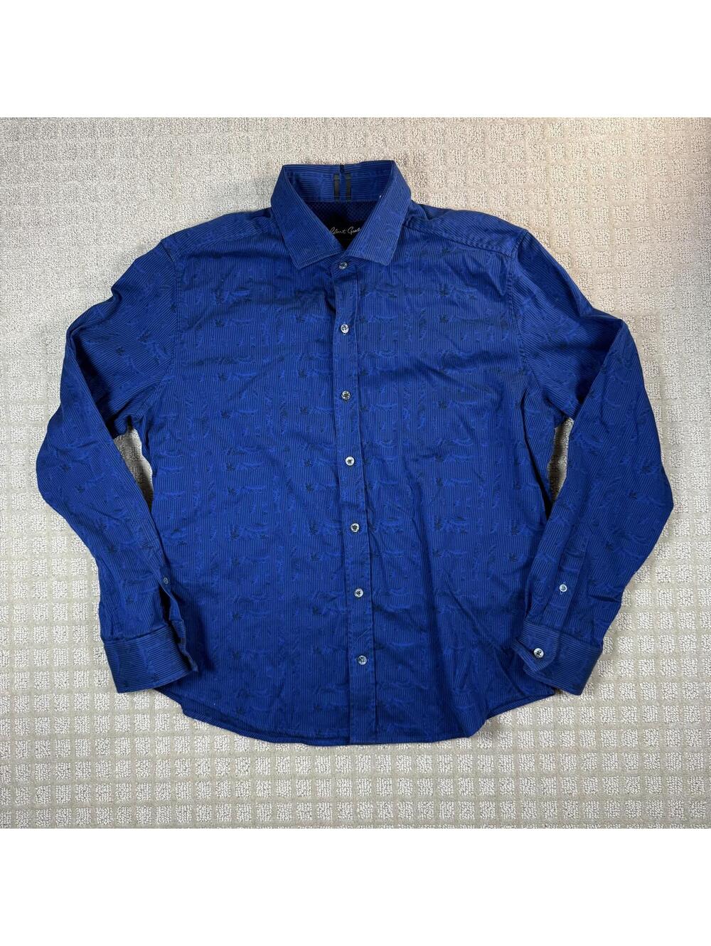 Robert Graham Long Sleeve Button Up Shirt XL Blue
